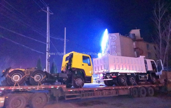 أحدث حالة شركة حول 1 وحدة مستعملة رأس جرار HOWO ووحدة شاحنة قلابة مستعملة إلى جمهورية الكونغو الديمقراطية