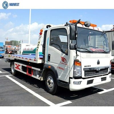 Size 6300mm Load Weight 7ton Sinotruk HOWO 4x2 Flatbed Tow Truck