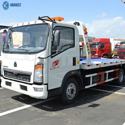 Size 6300mm Load Weight 7ton Sinotruk HOWO 4x2 Flatbed Tow Truck